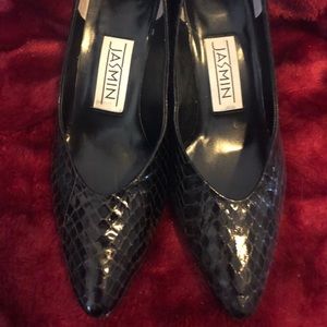 Jasmin snakeskin heels